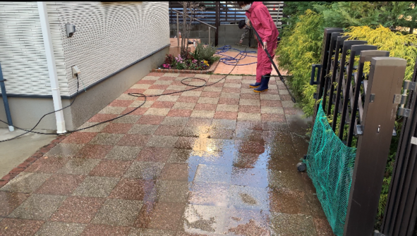 【カーポート&外塀のクリーニング】
